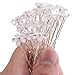 Yantu Womens Flower Hair Pins Bridal Wedding Hair Pin with Crystal (small flower)