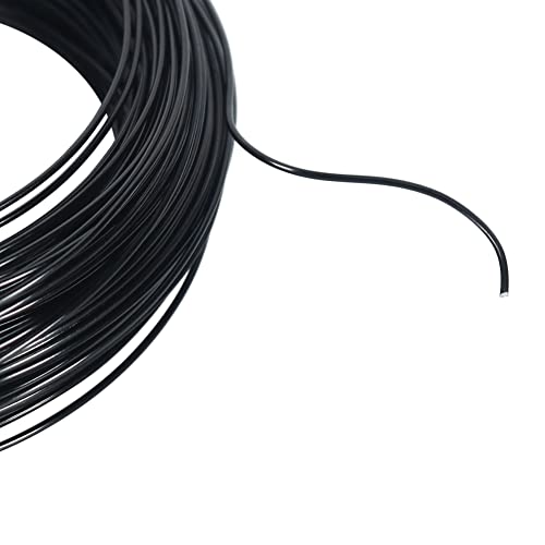 Image of 18 Gauge Aluminum Craft Wire, 165 Feet 1mm Bendable Metal Wire for Jewelry Making, Sculpting, Modelling, Wreath Making, Floral Making, Beading, Wire Wrapping (Black)