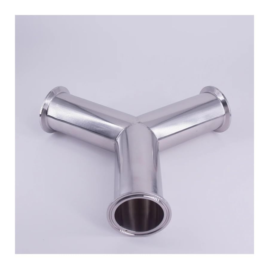 76mm Pipe OD 3" Tri Clamp Y Shaped 3 Way Sus 304 Stainless Steel Fitting Spliter Homebrew Beer Wine