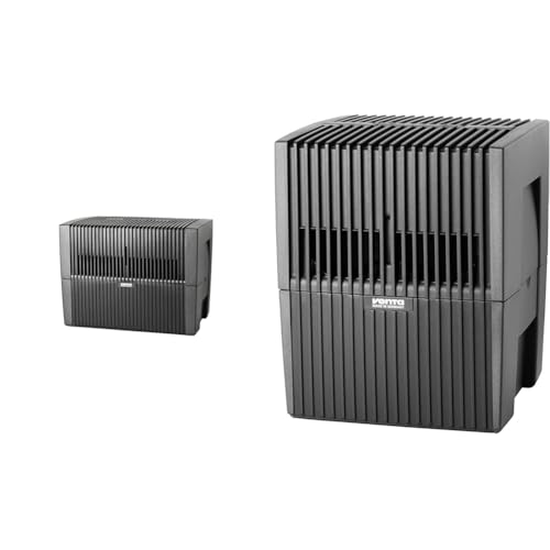 VENTA 7045401 Luftbefeuchter Original LW45, 8 W, anthrazit-metallic, bis 55 qm & 7015401 Original Luftbefeuchter LW15, 4 W, anthrazit-metallic, bis 25 qm