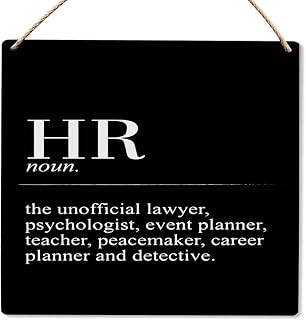 Office Decor - Human Resources Definition Office Decor Sign - Hr Professional Manager Office Decor - Office Wooden Slogan Hanging Sign 8 X 8 Inch Wall Pediments