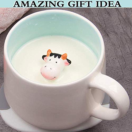 Taza de cerámica con diseño de vaca para niños miniatura 3