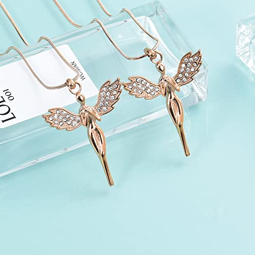 Cremation Jewelry with Angel Lady Stainless Steel Urn Necklace Pendant Memorial Ashes Keepsake for Women Girls, Filling Kit Included 5