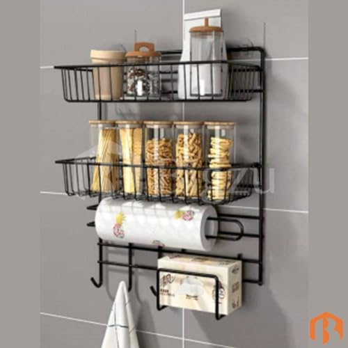Prateleira Organizadora de Cozinha Churrasco Multiuso Ideal Para Porta Tempero, Pano de Prato, Papel