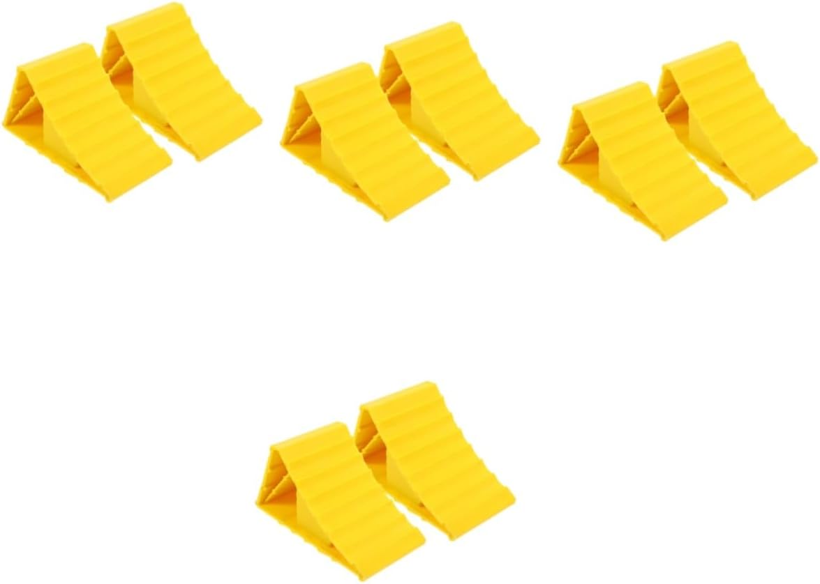 Zerodeko 8pcs Heavy Duty Wheel Chocks Sturdy Construction Versatile Tire Protectors for Travel Trailers Rvs Cars and Campers Stability and Brake Support
