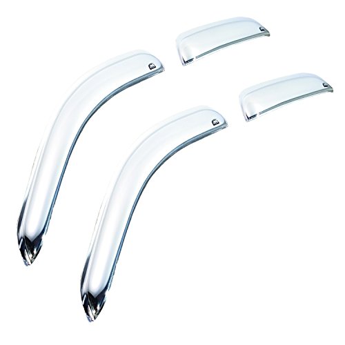 Auto Ventshade 684233 Chrome Ventvisor Side Window Deflector, 4-Piece Set for 1997-2017 Ford