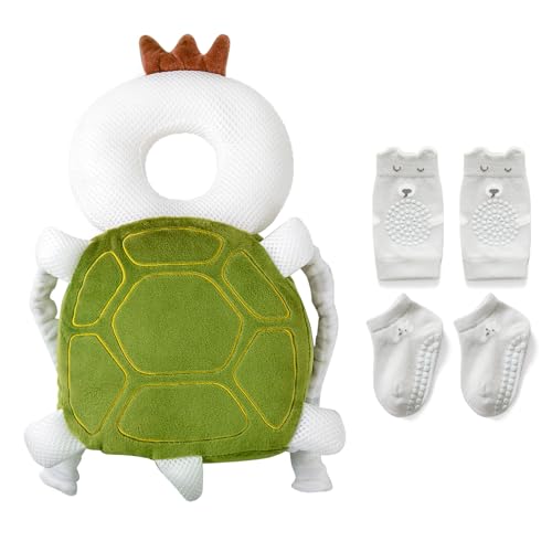 Image of Baby Toddler Head Protector, Baby Head Protection Backpack, Adjustable, Lightweight and Breathable, Turtle