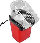 110V Electric Popcorn Maker, Detachable Small Hot Air Popcorn Machine for Home Party DIY Air Popp...