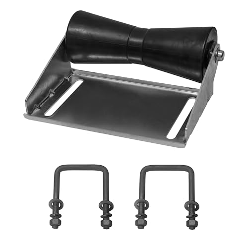 Extreme Max 3006.7149 Keel Roller Kit – 10-Inch Boat Trailer Roller for 3x3 Cross Members, Non-Marking Poly, Corrosion-Resistant Bracket, Smooth Launch Support