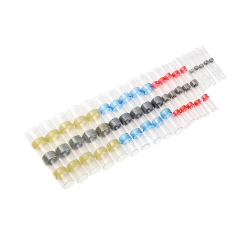200Pcs Heat Shrink Sordering Terminals Waterproof Solder Sleeve Tube Electrical Wire Insulated Butt Connectors Assorted Kit VUQLDHAYZ