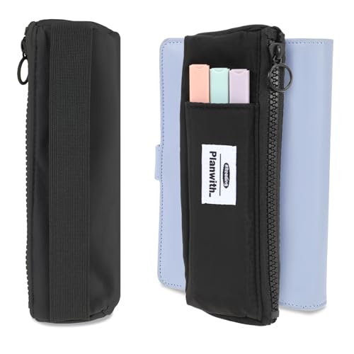 Pouch, Elastic Pen Holder For Notebook Zipper Small Pencil H