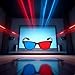 3Pcs Red and Blue 3D Glasses Universal TV Movie Dimensional Video Frame 3D Glasses DVD Game Glass 3D Style Glasses for 3D Movies Games, 3D Viewing Glasses, Light Simple Design, Accessories