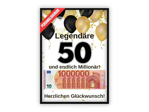 dockyardos® Geldgeschenk zum 50. Geburtstag | Geld kreativ verschenken für Junge und Mädchen | Deine erste Million | Geschenkidee für Mann und Frau dockyardos® Geldgeschenk zum 50. Geburtstag | Geld kreativ verschenken für Junge und Mädchen | Deine erste Million | Geschenkidee für Mann und Frau
