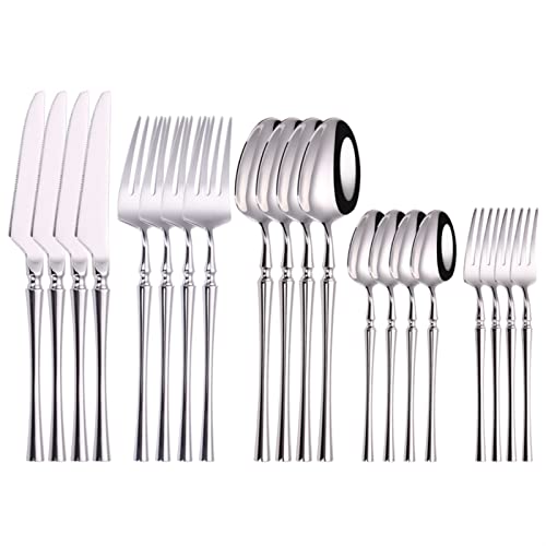 Ensemble de vaisselle en or 18/10 inox poli miroir haut de gamme