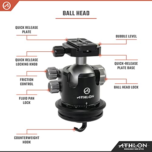 Athlon Optics 706005: Midas Cf40 - Carbon Fiber Tripod (40Mm Tube), Ball Head (55Mm) - Image 3