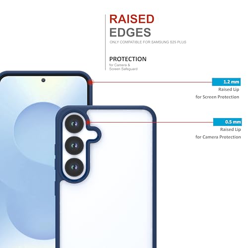 Image of Case for Samsung Galaxy S25 Plus, [Anti-Yellowing Technology] [Military Grade Drop Protection] Shockproof Slim Hybrid Phone Case for Samsung Galaxy S25 Plus 5G - Indigo Blue