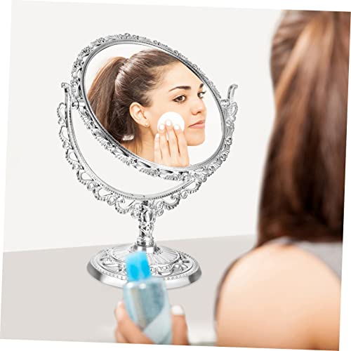 Espejo de maquillaje Homoyoyo vintage redondo de doble cara miniatura 4