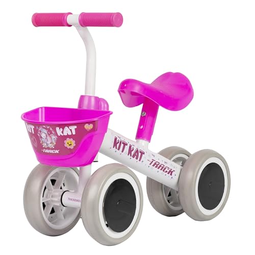 TK3 Track Bicicleta de Equilíbrio Infantil Kit Kat W Branco e Rosa