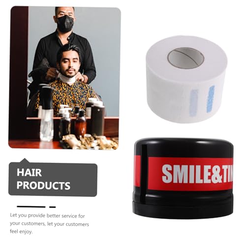 Image of MERRYHAPY Neck Strip Dispenser Box for Barber and Salon Professional Neck Paper Roll Holder Compact Design for Haircut Styling and Personal Use