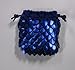 Scalemail Dice Bag in knitted Dragonhide Armor- Blue - Small - 3.5