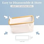 LONBET Toilet Paper Storage for 12 Rolls, Stackable & Foldable - The Ultimate Bathroom Organizer - Waterproof Basket with Bamboo Lid - Elegant Toilet Paper Storage Holder, Beige - Image 5
