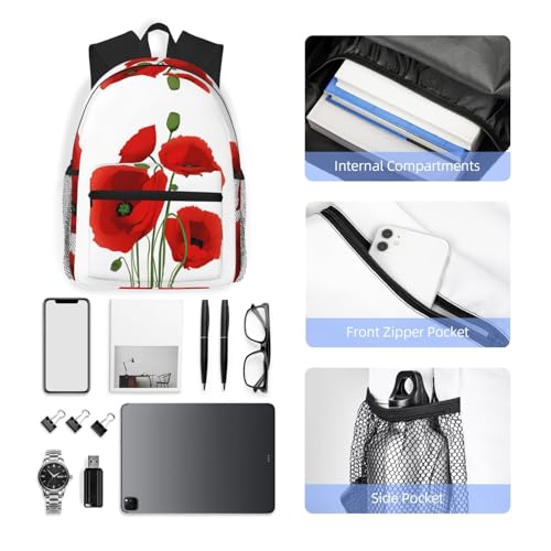 Mochila clásica de flores para camping y senderismo miniatura 6