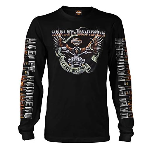 HARLEY-DAVIDSON | Military - Men's Black | Long-Sleeve Eagle Graphic