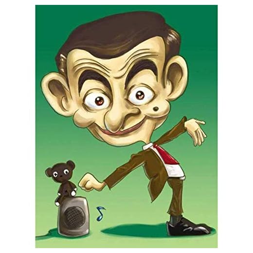5D DIY diamantmålningskit, full borr diamantkonst, fyrkantig/rund "tecknad Mr. Bean" broderi korsstygn mosaik strass heminredning gåva