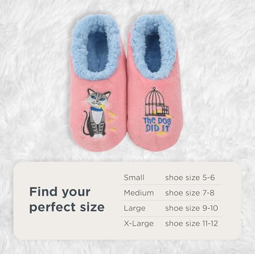 Image of Snoozies Pairable Slipper Socks - Funny House Slippers for Women, Non-Slip Fuzzy Slipper Socks