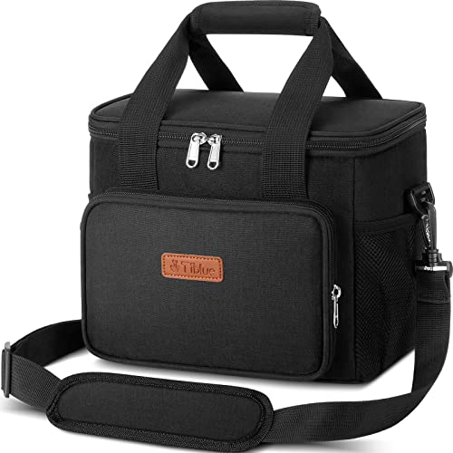 Insulated Lunch Bag for Men Women - Reusable Lunch Box Leakproof Cooler Tote Portable Freezable Kid Adult Lunch Bag Organizer with Adjustable Shoulder Strap to Office Work School Picnic Beach Travel