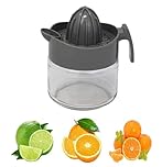 Best House | Lemon Squeezer | Manual Lemon Citrus Juicer | 300ml | GREY | Multifunctional Glass Fruit Juicer | Lemon Lime Orange Citrus Squeezer Manual Hand Press Juice (Pack of 1)