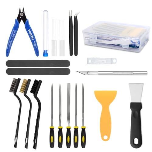3D Drucker Zubehör, Mintion 3D Drucker Werkzeug Kit, Schaber, Pinzette, Cutter, Nadelfeilen, Reinigungsnadeln, Schleifstäbe, Schnitzwerkzeuge und mehr 3D Druck zubehör für alle 3D Drucker