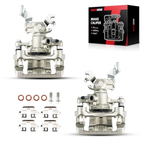 Image of Torchbeam Rear Brake Calipers Set for Ford Fusion 2006-2012, Mazda 6 2006-2013, Lincoln MKZ 2007-2012, Mercury Milan 2006-2011, Rear Left and Rear Right Calipers with Bracket Replace # 18B5003+18B5002