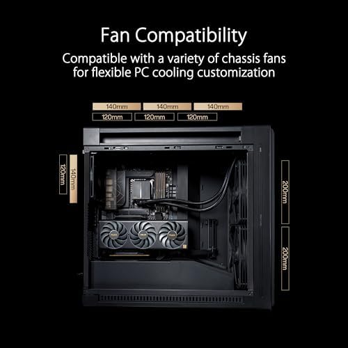 ASUS PROART PA602 E-ATX KASA 420 MM RADYATÖR DESTEĞİ,1 ADET 140MM,2 ADET 200MM İLE GELEN KASA FANI, ÖN PANEL TOZ FİLTRESİ,GÜÇ KİLİDİ MANDALI,ALETSİZ PCIe MONTAJI,USB 20 GBPS DESTEKLİ SİYAH PROART KASA - Görsel 4