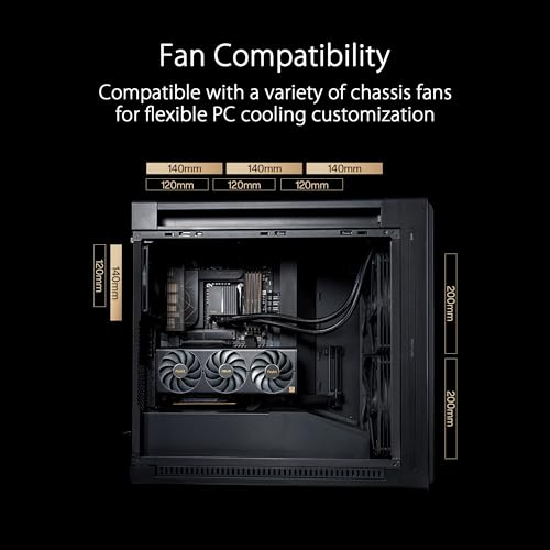 ProArt-PA602-E-ATX-Computer-Case-420mm-Radiator-Support-Dual-200mm-Built-in-Fans-Front-Panel-IR-dust-Indicator-Power-Lock-Latch-Tool-Less-PCIe-mounting-GPU-Holder-20Gbps-USB-C-Front-IO