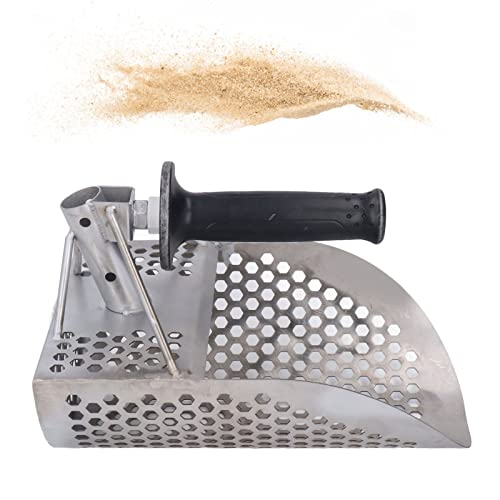 Beach Sand Scoop, Stainless Steel Metal Detecting Sand Scoop with Handle, Fast Sifting Metal Detector Shovel Hexahedron Holes for Beach Underwater Treasure Hunting - Image 4