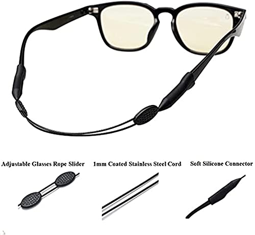 MTDBAOD Tiras para óculos, 3 unidades, ajustáveis, antiderrapantes, para adultos, óculos esportivos,