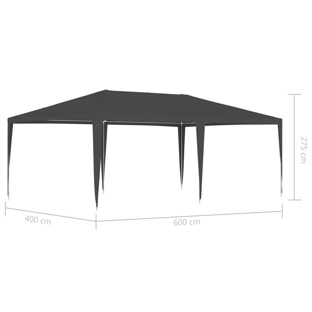 Chusui Gazebo Professionale 4x6 m Antracite 90 g/m²,Gazebo,Gazebo Professionale,Gazebo da Giardino,Gazebo Esterno