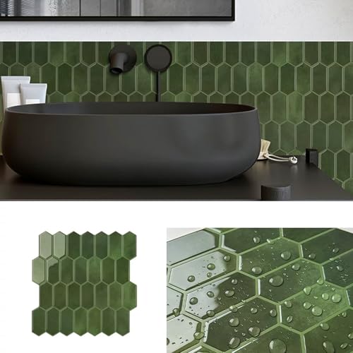 �V��^�C�� 3D�����V��^�C���A�������ē\��^�C�v�A30.5x30.5cm�A�͑��嗝�΃X�e�b�J�[�A���ʂ̓z�C�����H�A�h���ADIY�ǃo�b�N�X�v���b�V���p�l���i�o�X���[���E�L�b�`���p�j(Style A,40pcs)