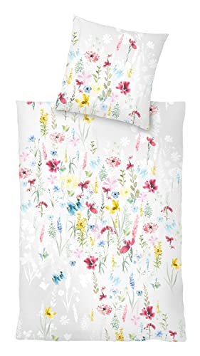 nicht zutreffend Satin-Bettwäsche - Silberfarben - Mehrfarbig - 135 x 200...