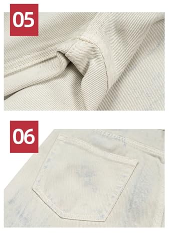 Washed Baggy Jeans for Men Streetwear Distressed Denim Trouser Vintage Pants4