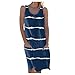 Alueeu Sommerkleid Damen Große Größen Elegant Ärmelloses, bedrucktes Tank-Camisole-Kleid, lässiges Damen-Maxi-Mode, knielanges Damenkleid Schwarzes Kleid Mädchen