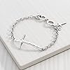 Silpada Cross Chain Bracelet for Women & Men, High Polished-Finish .925 Sterling Silver, Jewelry Gift Idea, In Good Faith', 7.5"