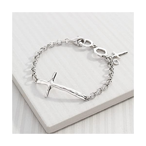 Silpada Cross Chain Bracelet for Women & Men, High Polished-Finish .925 Sterling Silver, Jewelry Gift Idea, In Good Faith', 7.5"