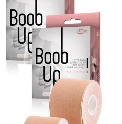 Sutiã Adesivo Levanta Peito Seios Fita Boob Up Invisível Fit - 5 metros (Cacau -Nude)