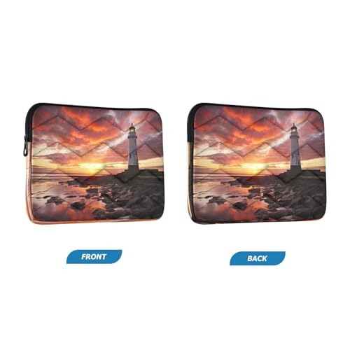 Funda para portátil de 13-14 pulgadas con diseño faro marino miniatura 2