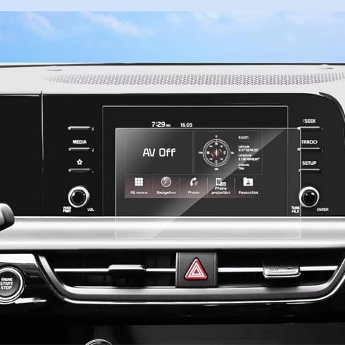 Verre trempé pour Kia Seltos 8 pouces : film de protection d'écran anti-traces