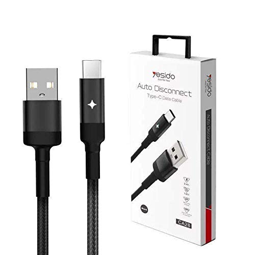 Xtore® 2.4A Fast charging Type C Cable with smart Auto Disconnect | Compatible with all Android Phone with Type C connector | LED Indicator | Data and Charge at the same time - (120cm, Black) (B07S382P4C) Amazon Price History, Amazon Price Tracker