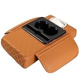 Armlehnen Polster Auto für Nissan Navara IV Double Cab King Cab III NP 300 Pick up Titan II King Cab, Armlehnen Polster für Mittelkonsole, Multifunktionale Auto Armlehne Kissen, mit Getränkehalter