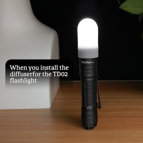 Image of Wurkkos White Diffuser for TD02 Flashlight, 24mm /0.94in(Diameter), Durable Waterproof, Easy to Install, Provides You with a Comfortable Light Source, Very Suitable for Reading Tent Lighting